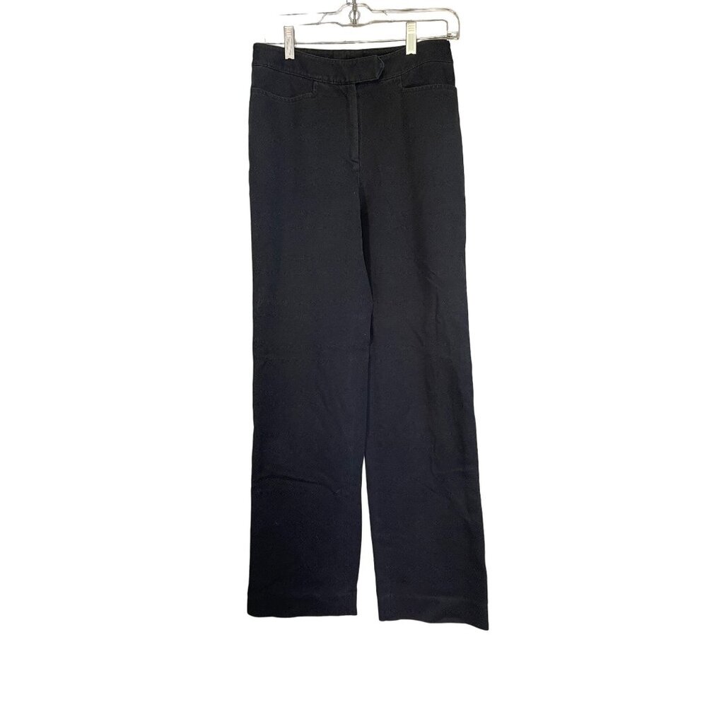 Classiques Entier Womens Pants Black Size 2 Cotton Blend Straight Leg Pre-Owned